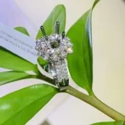 VỎ NHẪN KIM CƯƠNG VÀNG TRẮNG 18K NL4 - Hình ảnh 4