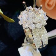 VỎ NHẪN KIM CƯƠNG VÀNG TRẮNG 18K NL55 - Hình ảnh 2