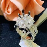 VỎ NHẪN KIM CƯƠNG VÀNG TRẮNG 18K NL55 - Hình ảnh 3
