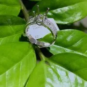 VỎ NHẪN KIM CƯƠNG VÀNG TRẮNG 18K NL57