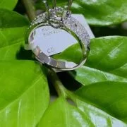 VỎ NHẪN KIM CƯƠNG VÀNG TRẮNG 18K NL57 - Hình ảnh 2