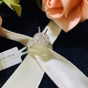 VỎ NHẪN KIM CƯƠNG VÀNG TRẮNG 18K NL60
