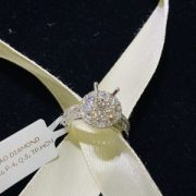 VỎ NHẪN KIM CƯƠNG VÀNG TRẮNG 18K NL60 - Hình ảnh 4