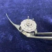 VỎ NHẪN KIM CƯƠNG VÀNG TRẮNG 18K BR42 - Hình ảnh 3
