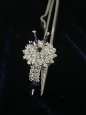 VỎ NHẪN KIM CƯƠNG VÀNG TRẮNG 18K RL239.106 - Hình ảnh 3