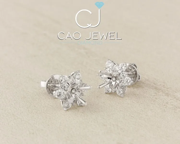 VỎ BÔNG TAI VÀNG TRẮNG 18K ER091.1.111
