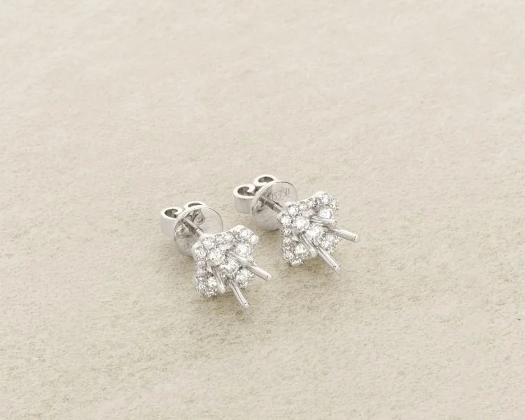 VỎ BÔNG TAI KIM CƯƠNG VÀNG TRẮNG 18K ER146.2006