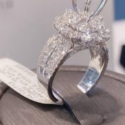 VỎ NHẪN KIM CƯƠNG VÀNG TRẮNG 18K NL120713 - Hình ảnh 2