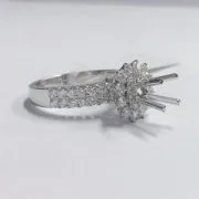 VỎ NHẪN KIM CƯƠNG THIÊN NHIÊN VÀNG TRẮNG 18K NL331.2021.C - Hình ảnh 3