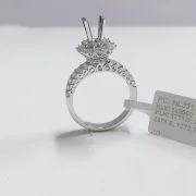 VỎ NHẪN KIM CƯƠNG THIÊN NHIÊN VÀNG TRẮNG 18K NL331.2021.C