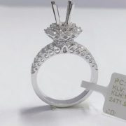 VỎ NHẪN KIM CƯƠNG THIÊN NHIÊN VÀNG TRẮNG 18K NL333.2021.C - Hình ảnh 3