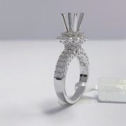 VỎ NHẪN KIM CƯƠNG THIÊN NHIÊN VÀNG TRẮNG 18K NL333.2021.C