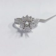 VỎ NHẪN KIM CƯƠNG THIÊN NHIÊN VÀNG TRẮNG 18K NL334.2021.C - Hình ảnh 3