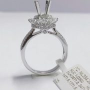 VỎ NHẪN KIM CƯƠNG THIÊN NHIÊN VÀNG TRẮNG 18K NL334.2021.C - Hình ảnh 2