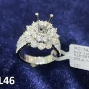 VỎ NHẪN KIM CƯƠNG VÀNG TRẮNG 18K NL46