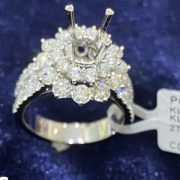 VỎ NHẪN KIM CƯƠNG VÀNG TRẮNG 18K NL46 - Hình ảnh 2
