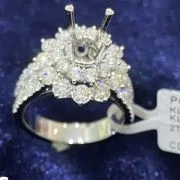 VỎ NHẪN KIM CƯƠNG VÀNG TRẮNG 18K NL46 - Hình ảnh 2