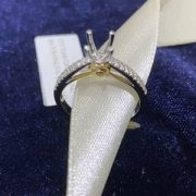 VỎ NHẪN KIM CƯƠNG VÀNG TRẮNG 18K NL62 - Hình ảnh 3