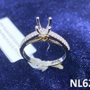VỎ NHẪN KIM CƯƠNG VÀNG TRẮNG 18K NL62