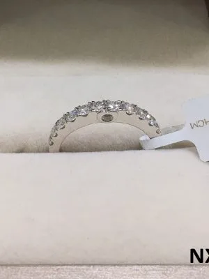 VỎ NHẪN KIM CƯƠNG VÀNG TRẮNG 18K NX394 - Hình ảnh 2