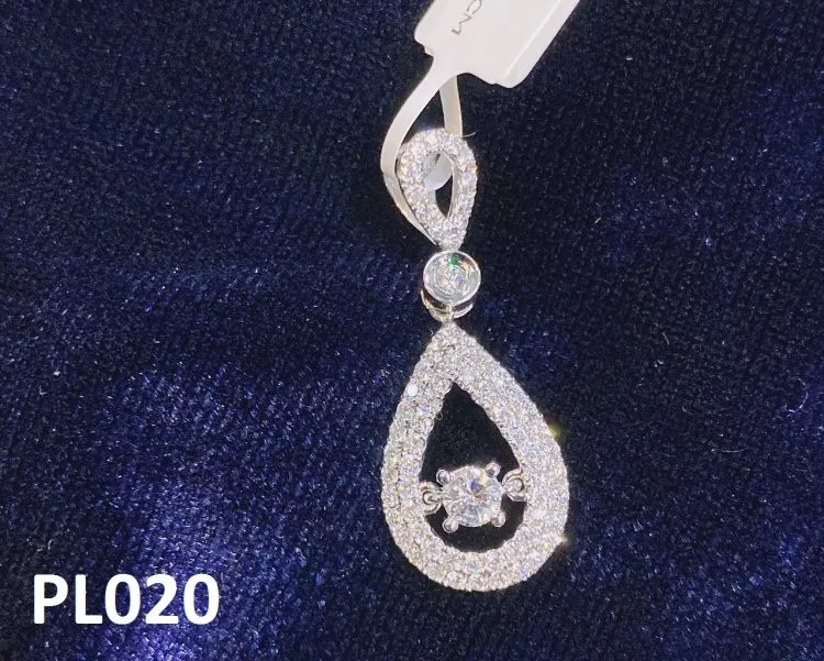 MẶT DÂY KIM CƯƠNG VÀNG TRẮNG 18K PL020