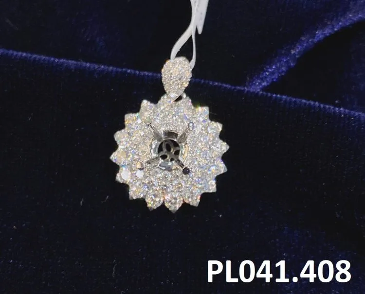 MẶT DÂY KIM CƯƠNG VÀNG TRẮNG 18K PL041.408