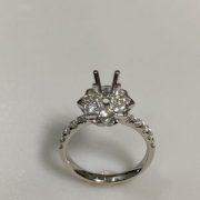VỎ NHẪN KIM CƯƠNG VÀNG TRẮNG 18K RL056 - Hình ảnh 3