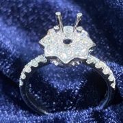 VỎ NHẪN KIM CƯƠNG VÀNG TRẮNG 18K RL056 - Hình ảnh 2