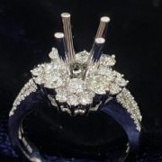 VỎ NHẪN KIM CƯƠNG VÀNG TRẮNG 18K RL208.106 - Hình ảnh 2