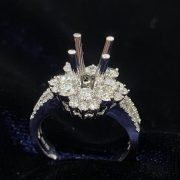 VỎ NHẪN KIM CƯƠNG VÀNG TRẮNG 18K RL208.106