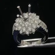 VỎ NHẪN KIM CƯƠNG VÀNG TRẮNG 18K RL239.106