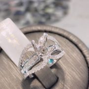 VỎ NHẪN KIM CƯƠNG VÀNG TRẮNG 18K RL303 - Hình ảnh 4