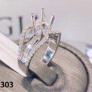 VỎ NHẪN KIM CƯƠNG VÀNG TRẮNG 18K RL303