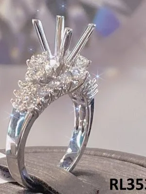 VỎ NHẪN KIM CƯƠNG VÀNG TRẮNG 18K RL353.606 - Hình ảnh 2