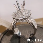 VỎ NHẪN KIM CƯƠNG VÀNG TRẮNG 18K RL381.1207