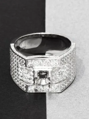 VỎ NHẪN KIM CƯƠNG VÀNG TRẮNG 18K RM157.23031 - Hình ảnh 3