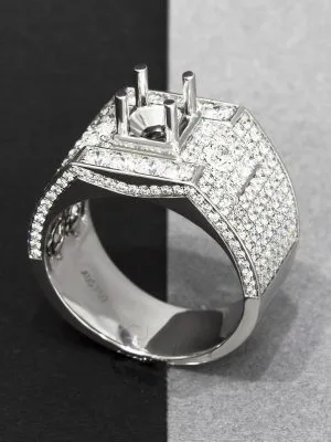 VỎ NHẪN KIM CƯƠNG VÀNG TRẮNG 18K RM157.23031 - Hình ảnh 2