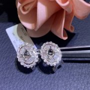 VỎ BÔNG TAI KIM CƯƠNG VÀNG TRẮNG 18K VBXHK185 - Hình ảnh 2