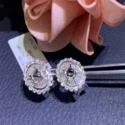 VỎ BÔNG TAI KIM CƯƠNG VÀNG TRẮNG 18K VBXHK185 - Hình ảnh 2
