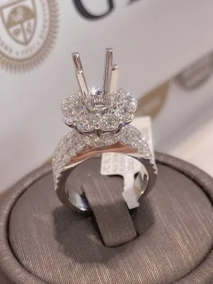 VỎ NHẪN KIM CƯƠNG VÀNG TRẮNG 18K RL131.906 - Hình ảnh 4