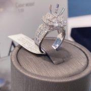 VỎ NHẪN KIM CƯƠNG VÀNG TRẮNG 18K NL120713 - Hình ảnh 3