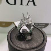VỎ NHẪN KIM CƯƠNG VÀNG TRẮNG 18K N0226 - Hình ảnh 3